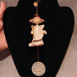 Lifesighs Angel Christmas List Blessings Ornament Chris Shea Resin Ornament